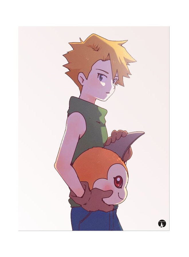 BP The Anime Digimon Metal Plate Poster Multicolour