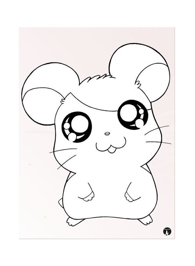 BP Metal Plate Of The Anime Hamtaro Poster Black/White/Pink