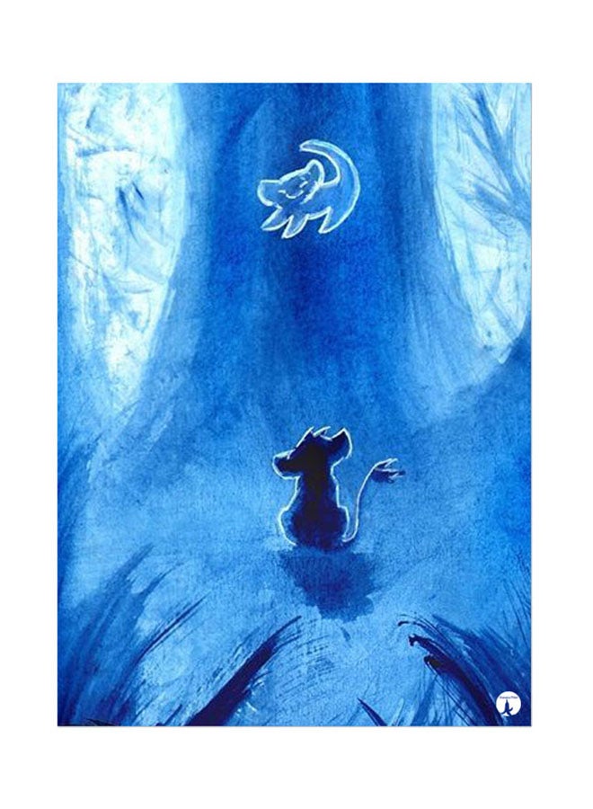 BP Metal Plate Of Disney Poster Blue/White