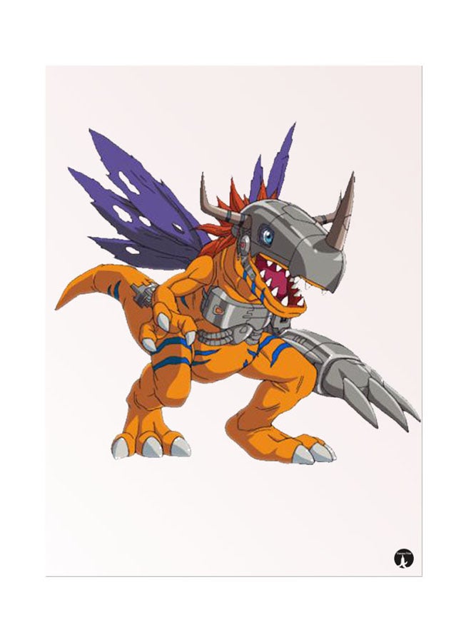 BP Metal Plate Of The Anime Digimon Poster Multicolour
