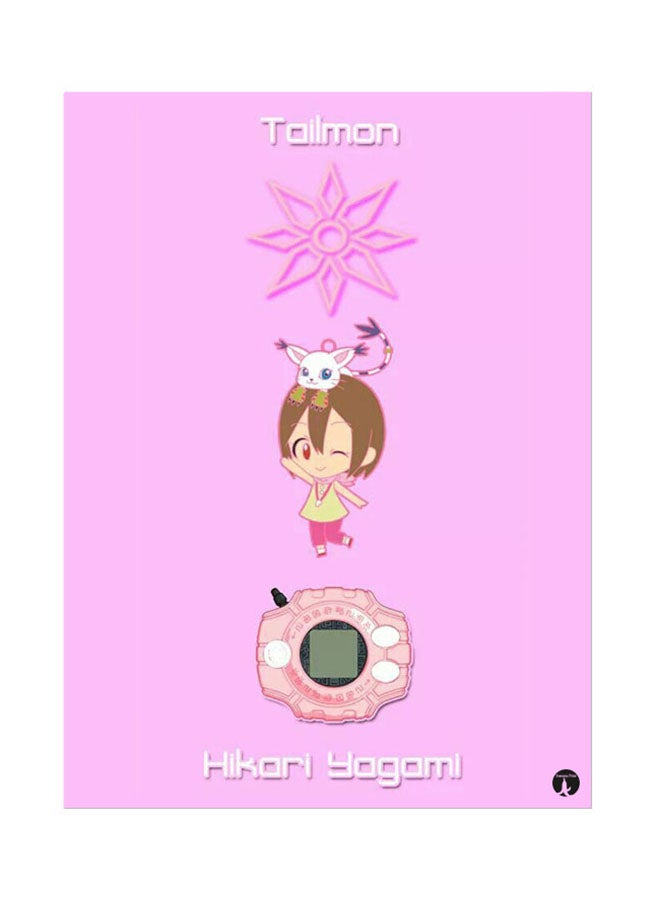 BP Metal Plate Of The Anime Digimon Poster Multicolour