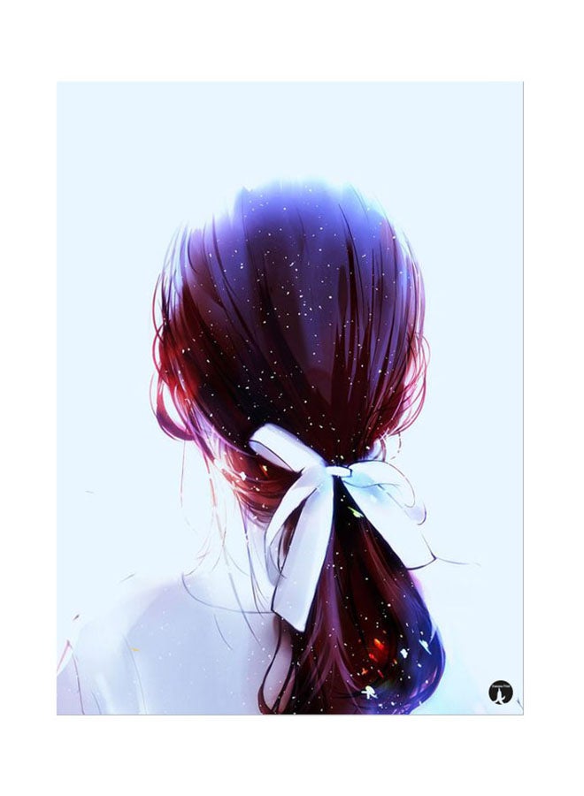 BP Metal Plate Of A Girl Poster White/Brown