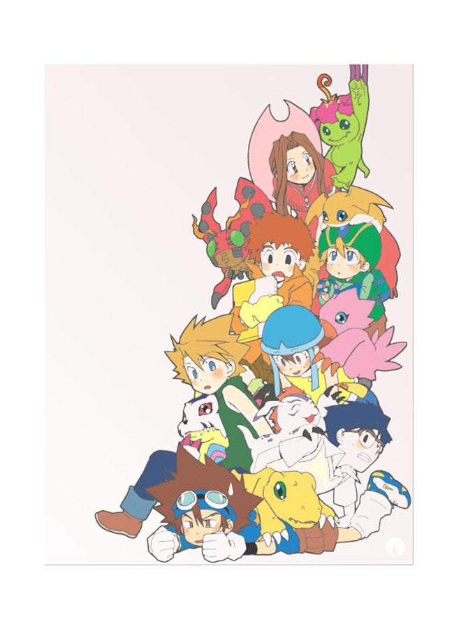 BP Metal Plate Of The Anime Digimon Poster Multicolour