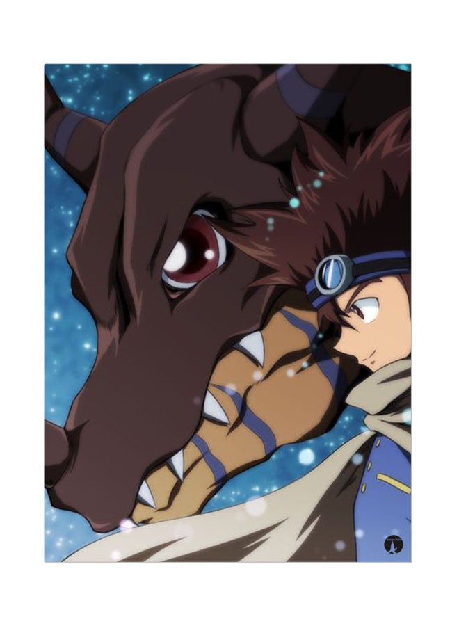 BP Metal Plate Of The Anime Digimon Poster Multicolour