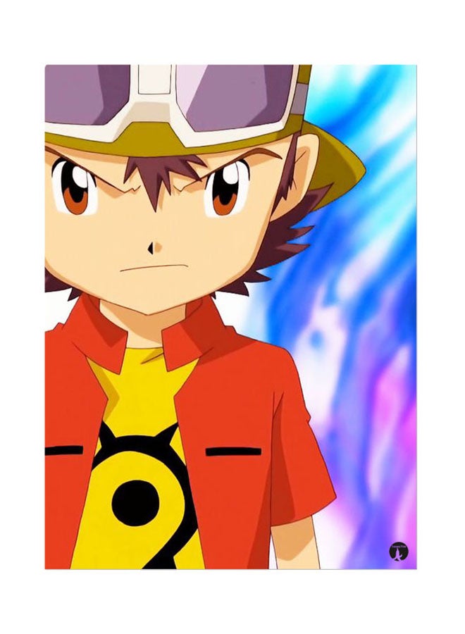 بي بي لوحة معدنية لملصق مسلسل الرسوم المتحركة أبطال الديجيتال متعدد الألوان