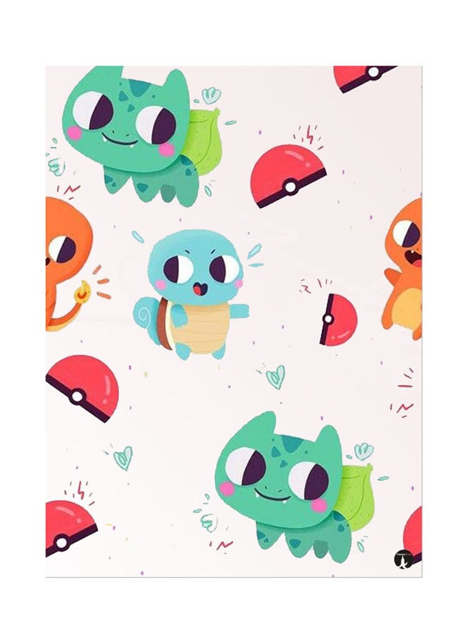 BP Metal Plate Of Pokemon Poster Multicolour