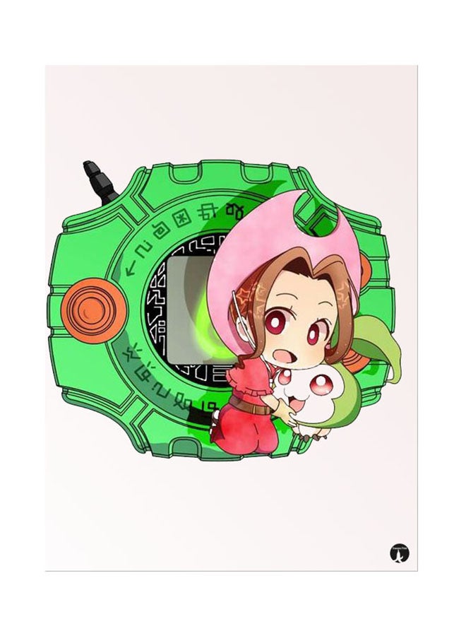 بي بي لوحة معدنية لملصق مسلسل الرسوم المتحركة أبطال الديجيتال متعدد الألوان