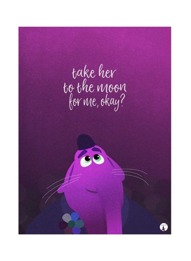 BP Disney Metal Plate Poster Pink/Purple