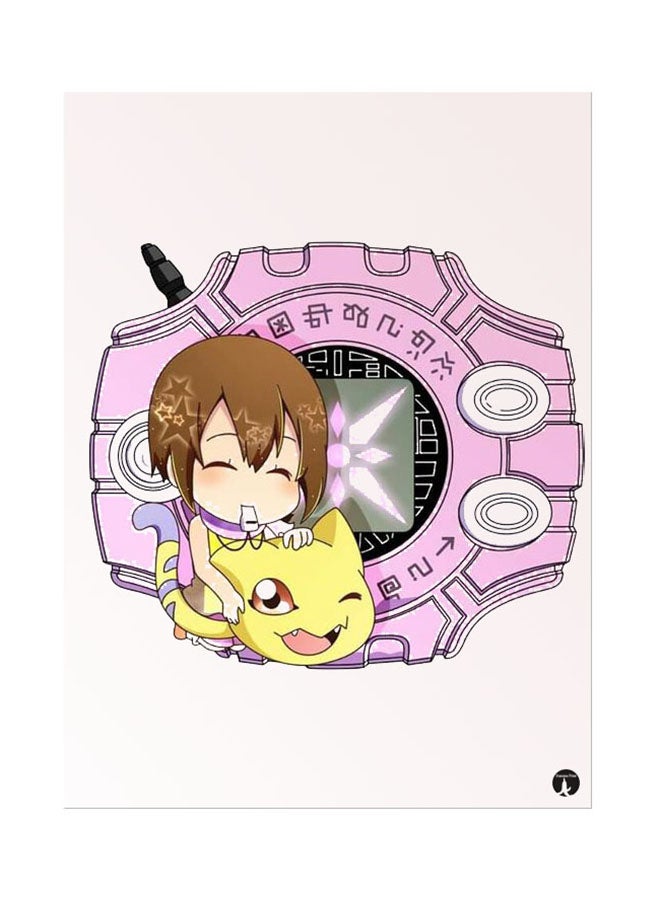 BP Metal Plate Of The Anime Digimon Poster Multicolour