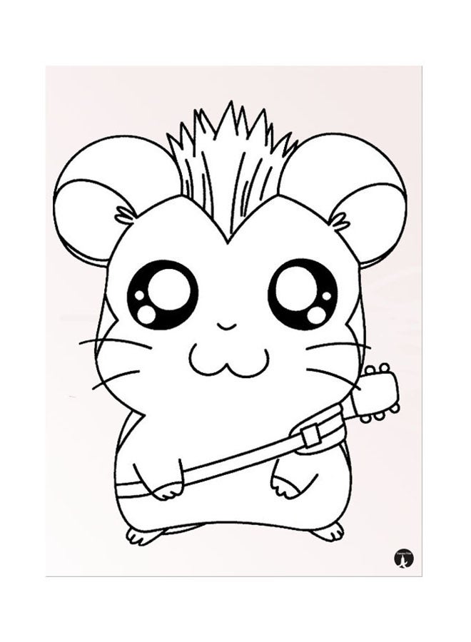 BP Metal Plate Of The Anime Hamtaro Poster Pink/White/Black