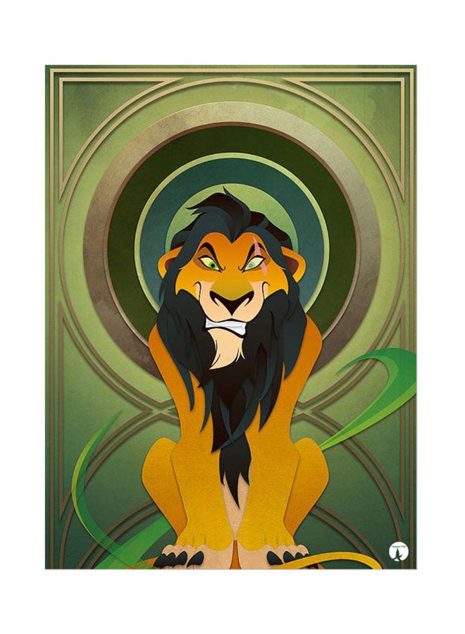 BP Metal Plate Of Disney Poster Multicolour