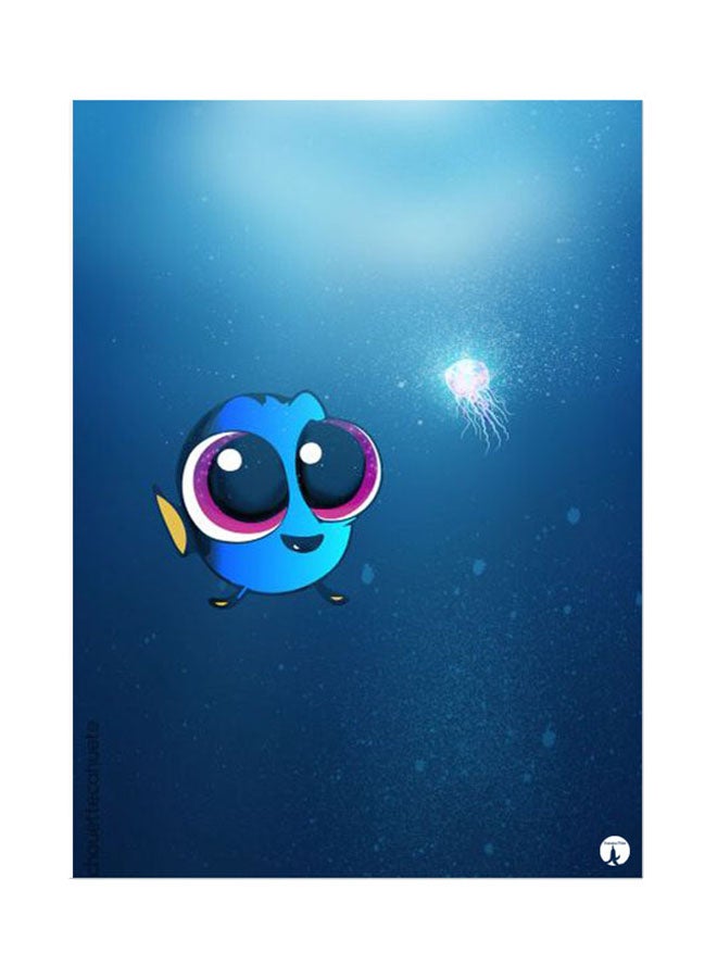 BP Metal Plate Of Disney Poster Blue/White/Pink