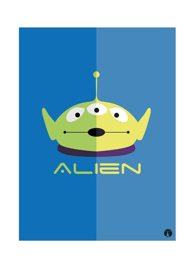 BP Metal Plate Of Disney Poster Blue/Green