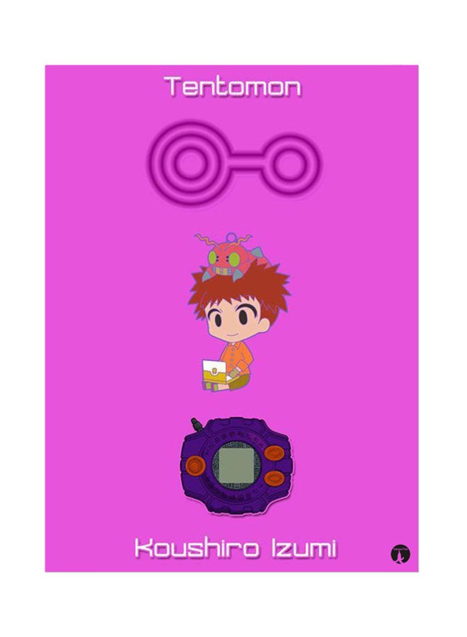 BP Metal Plate Of The Anime Digimon Poster Multicolour