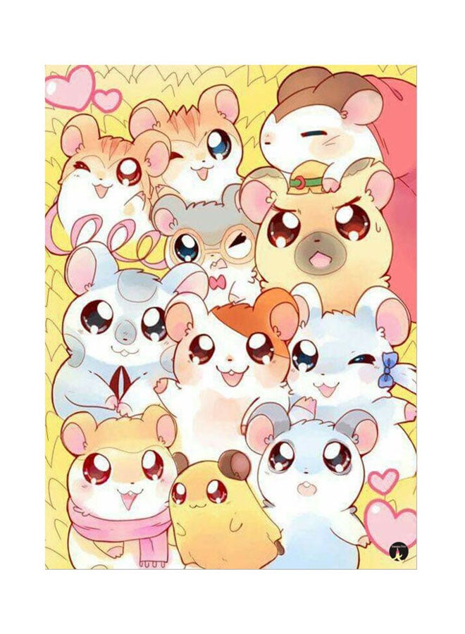 BP Metal Plate Of The Anime Hamtaro Poster Multicolour