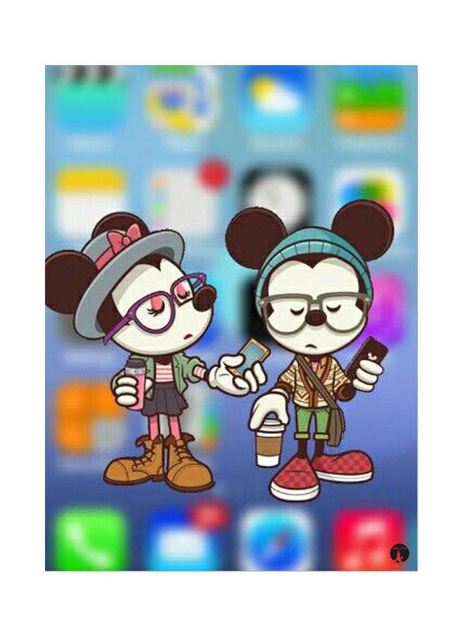 بي بي لوحة معدنية لملصق ديزني متعدد الألوان