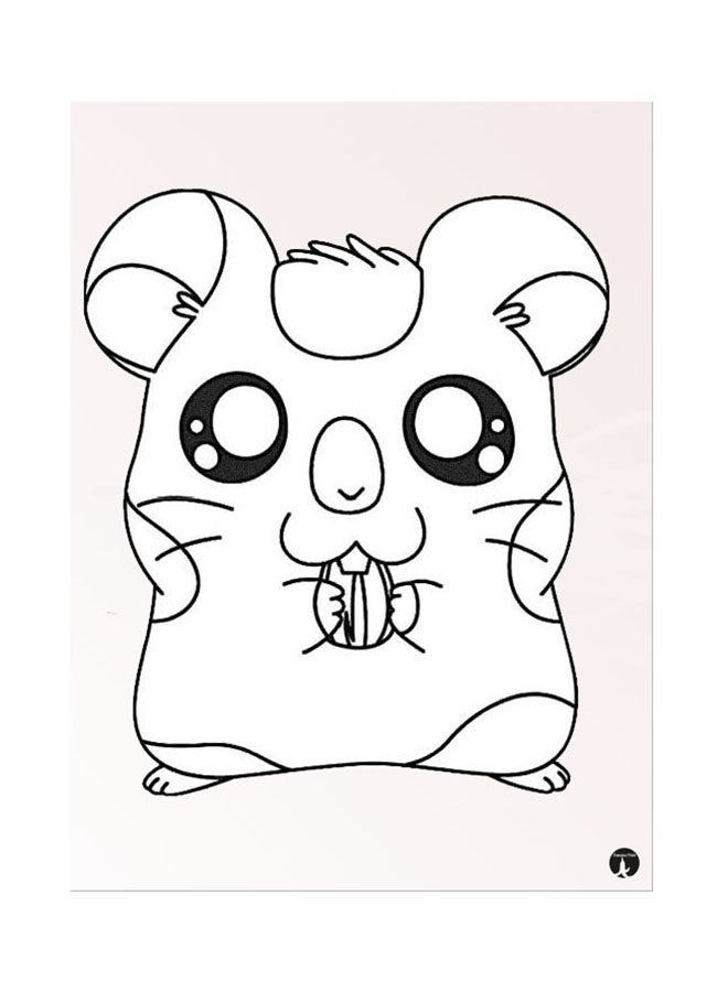 BP Metal Plate Of The Anime Hamtaro Poster Beige/White/Black
