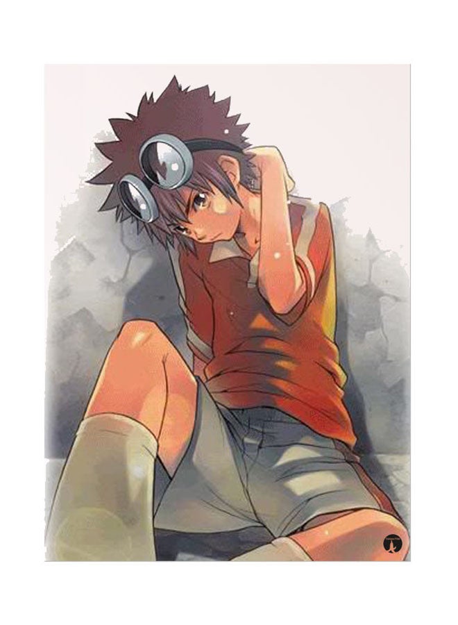 BP Metal Plate Of The Anime Digimon Poster Multicolour