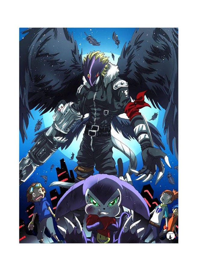 BP Metal Plate Of The Anime Digimon Poster Multicolour