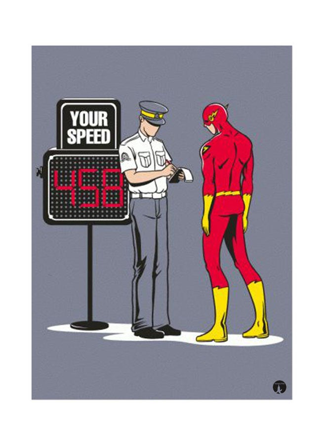 BP Metal Plate Of The Flash Poster Multicolour