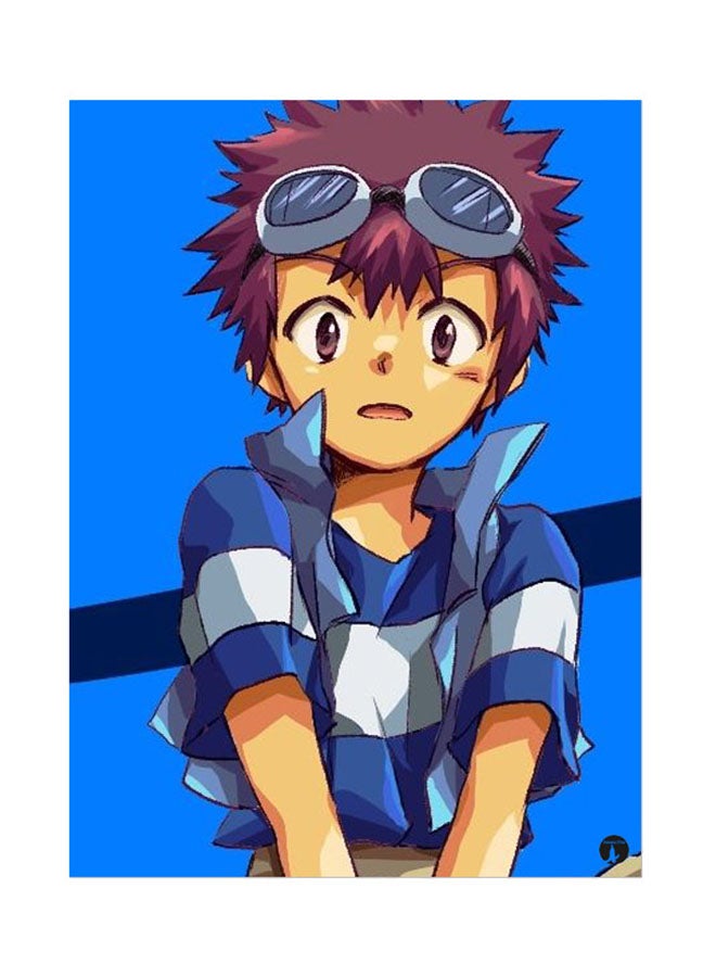 BP Metal Plate Of The Anime Digimon Poster Multicolour