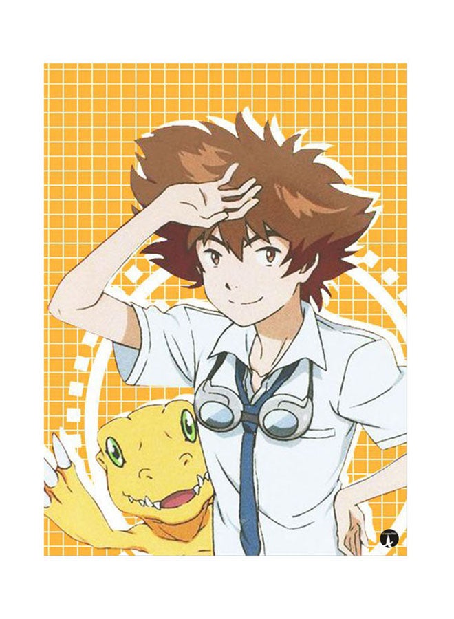 BP Metal Plate Of The Anime Digimon Poster Multicolour