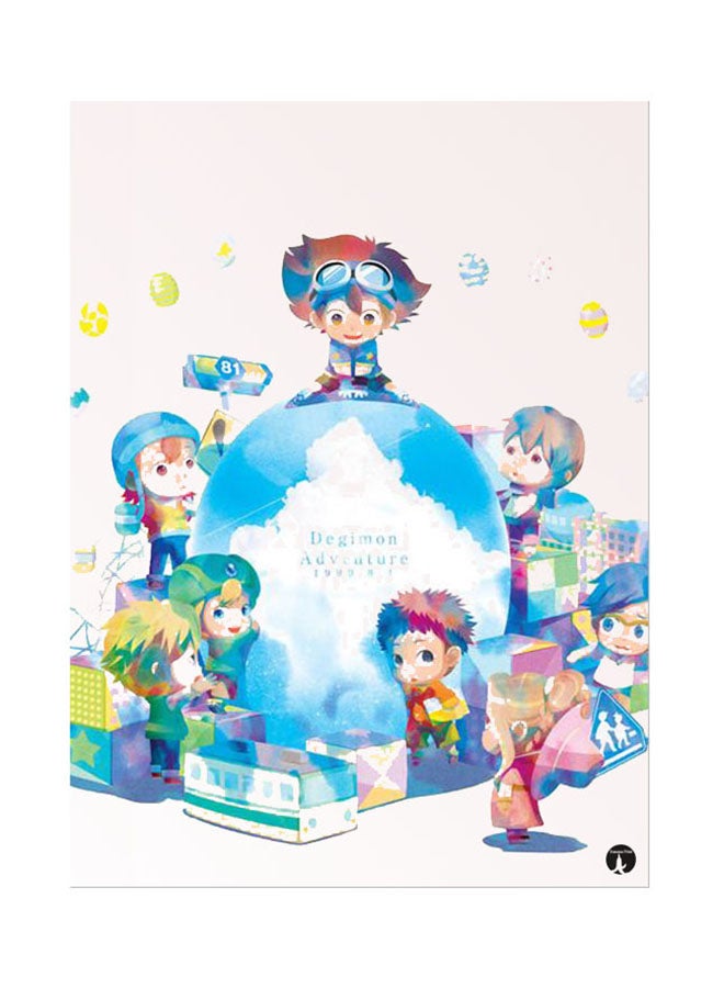 BP Metal Plate Of The Anime Digimon Poster Multicolour