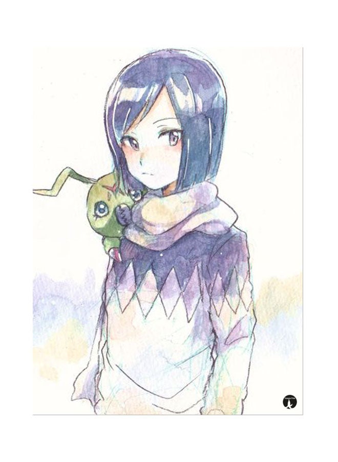 BP Metal Plate Of The Anime Digimon Poster Multicolour