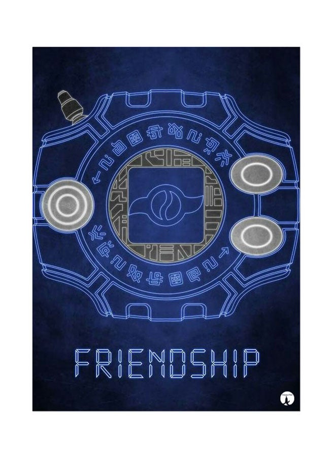 BP Metal Plate Of The Anime Digimon Poster Multicolour