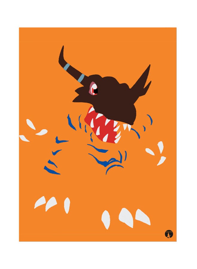 BP Metal Plate Of The Anime Digimon Poster Multicolour