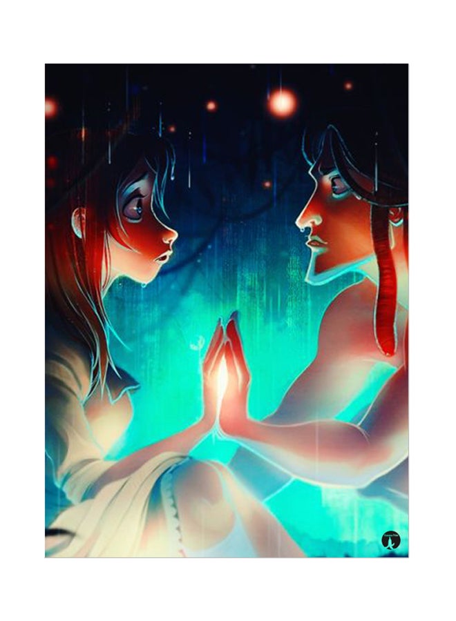 بي بي لوحة معدنية لملصق ديزني متعدد الألوان