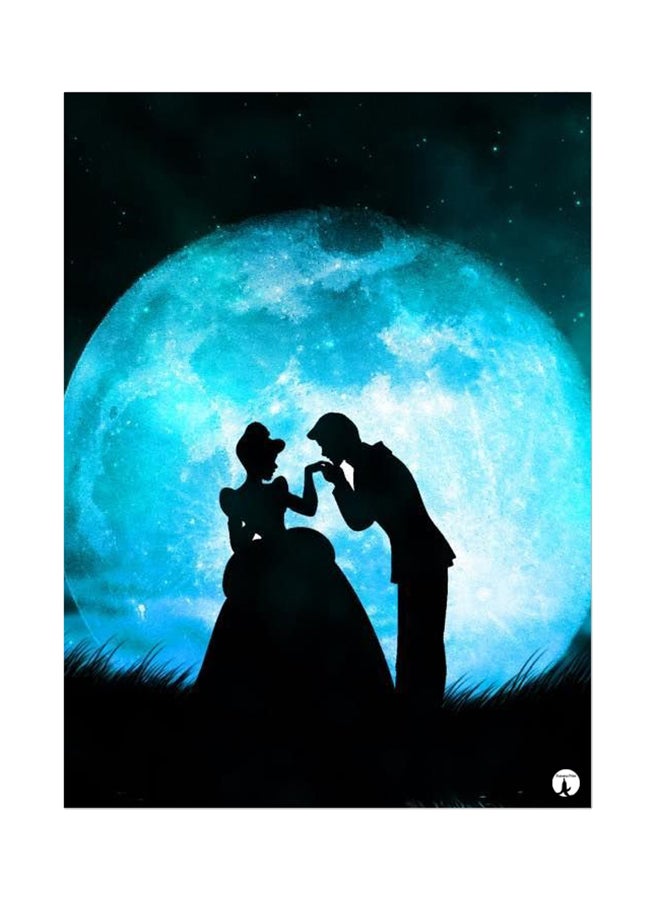 BP Metal Plate Of Disney Poster Blue/White/Black