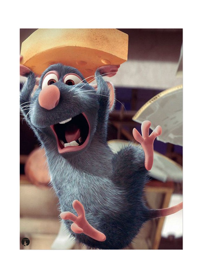 بي بي ملصق لوحي من المعدن بطبعة من ديزني متعدد الألوان