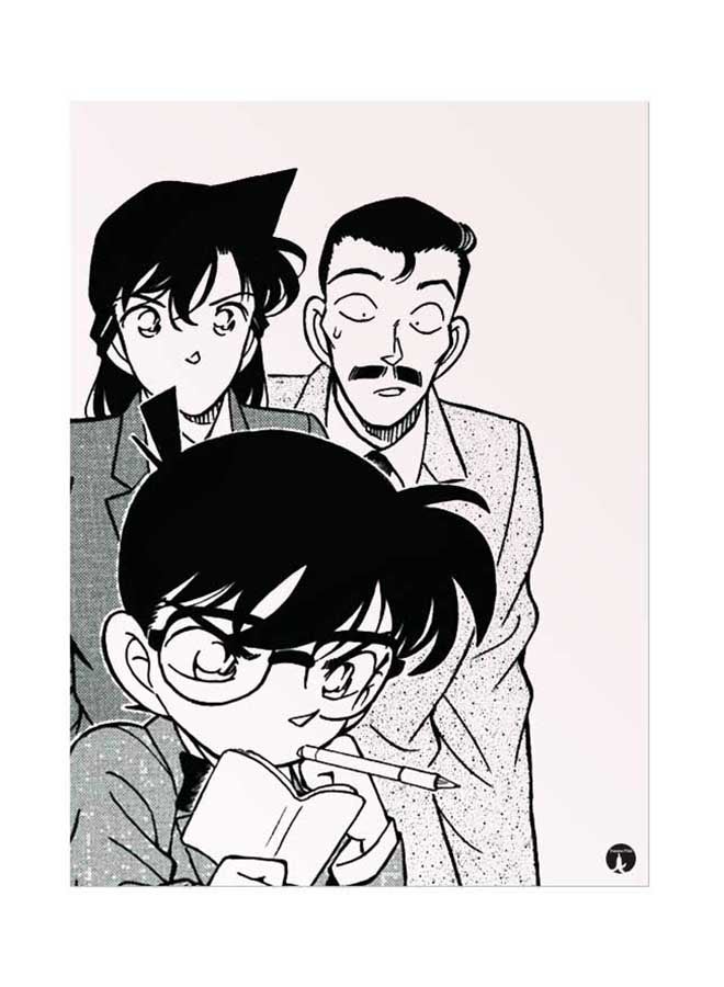 BP Metal Plate Of The Anime Detective Conan Poster Pink/Black/Grey