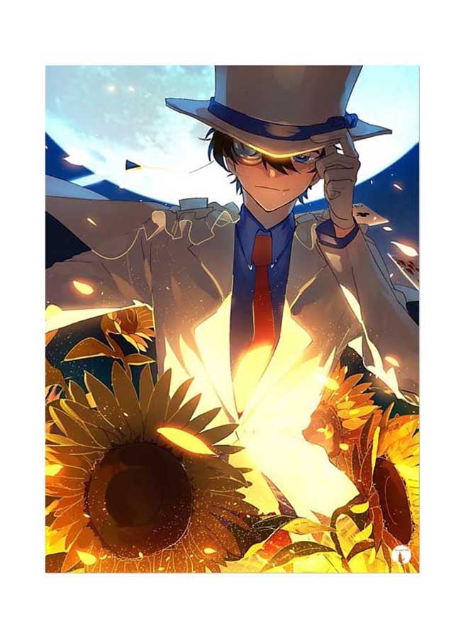 BP Metal Plate Of The Anime Detective Conan Poster Multicolour