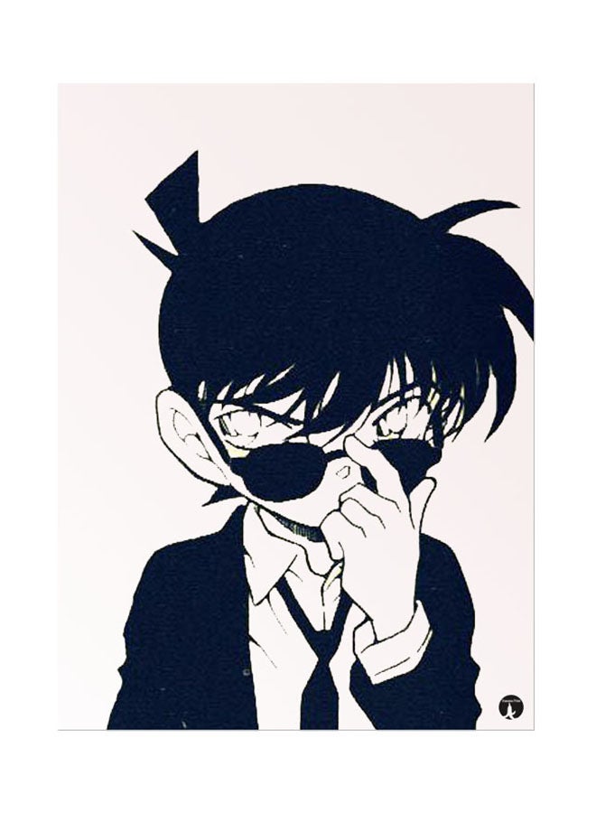 BP Metal Plate Of The Anime Detective Conan Poster Pink/Black