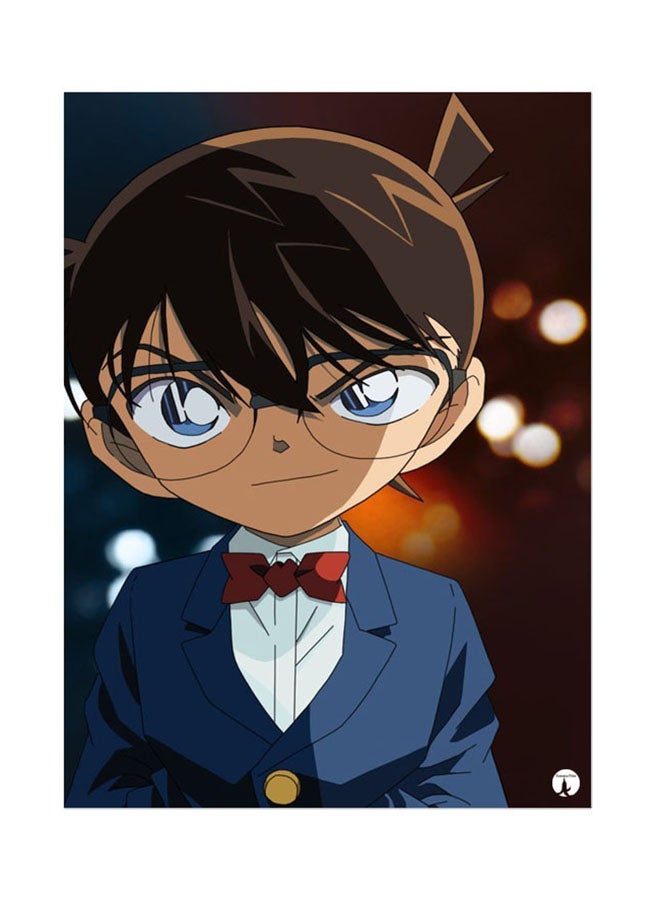 BP Metal Plate Of The Anime Detective Conan Poster Multicolour