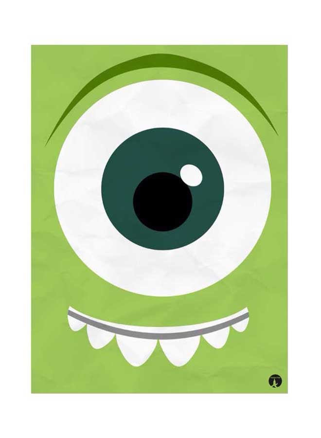 BP Disney Metal Plate Poster Green/White