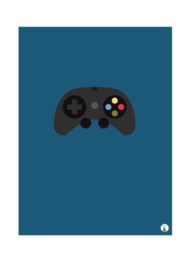 BP A Controller Metal Plate Poster Blue/Grey
