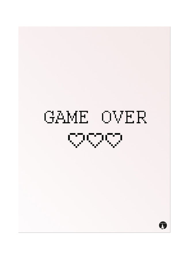 BP Metal Plate Of English Phrases Poster Pink/Black