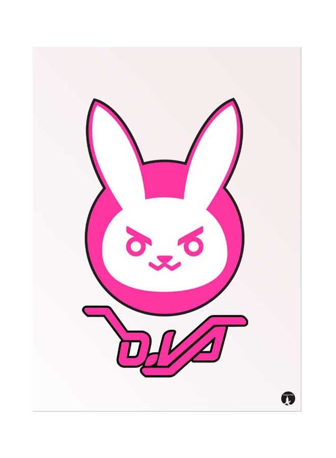 BP Metal Plate Of The Video Game Overwatch Poster Pink/White