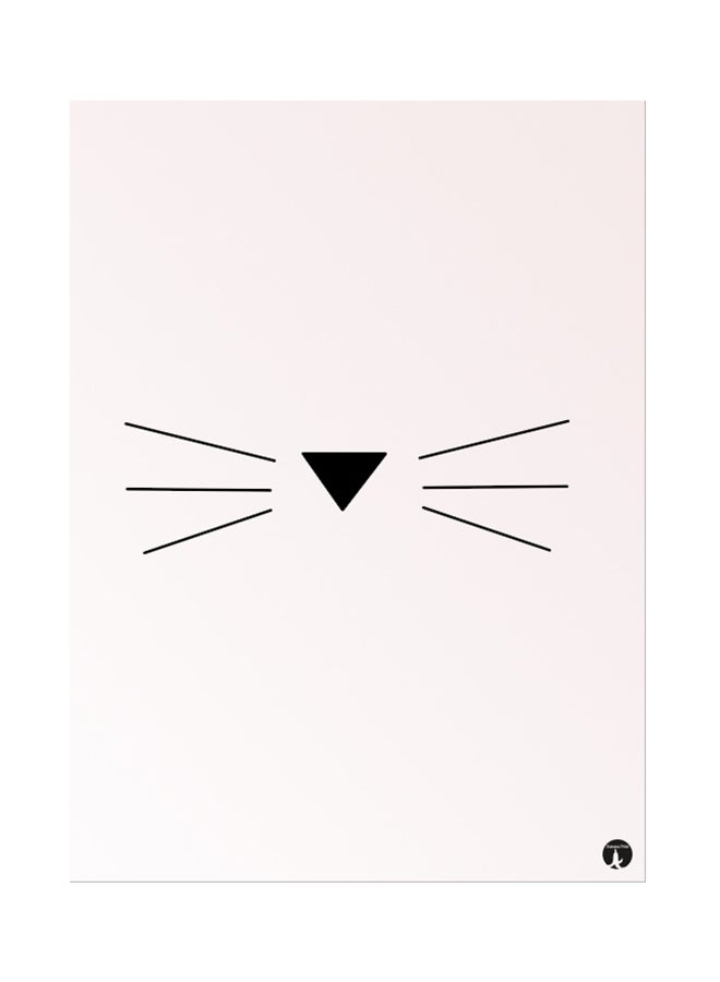 BP Metal Plate Of Cat Whiskers Poster Pink/Black 
