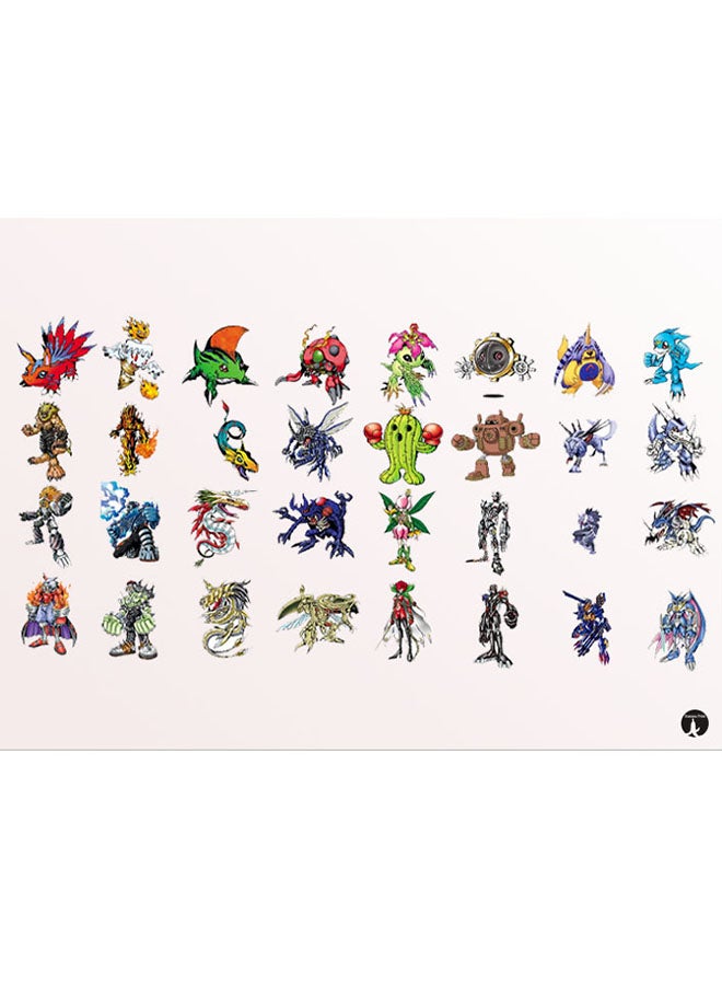 BP Metal Plate Of The Anime Digimon Poster Multicolour