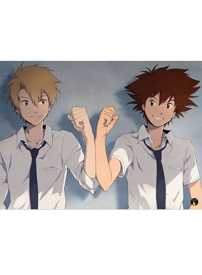 BP Metal Plate Of The Anime Digimon Poster Multicolour