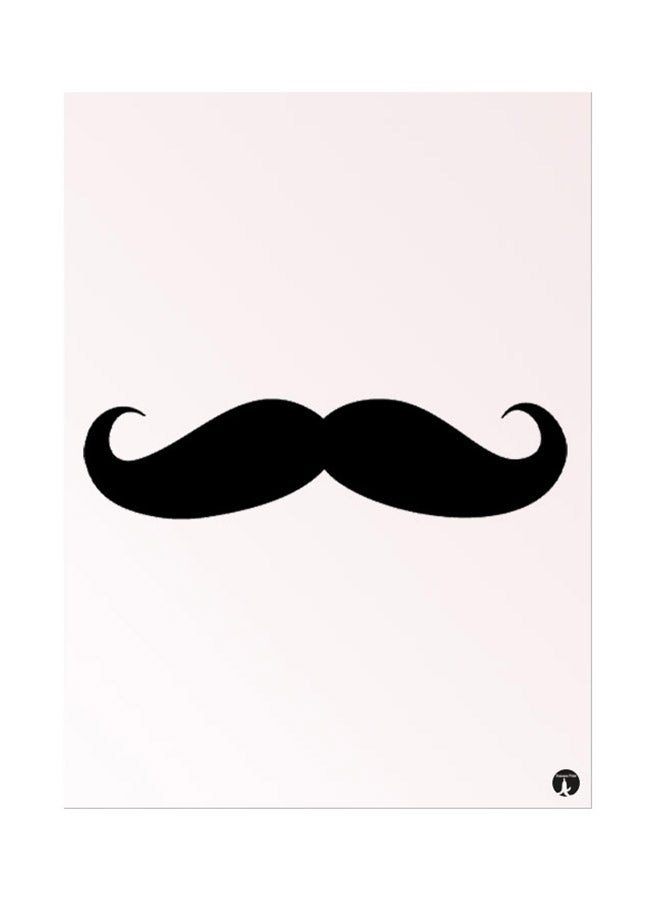 BP Metal Plate Of A Mustache Poster Pink/Black