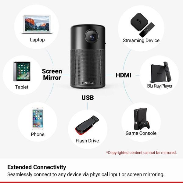 NEBULA CAPSULE - Wifi portable projector AK-D4111C11 Black - Image 1