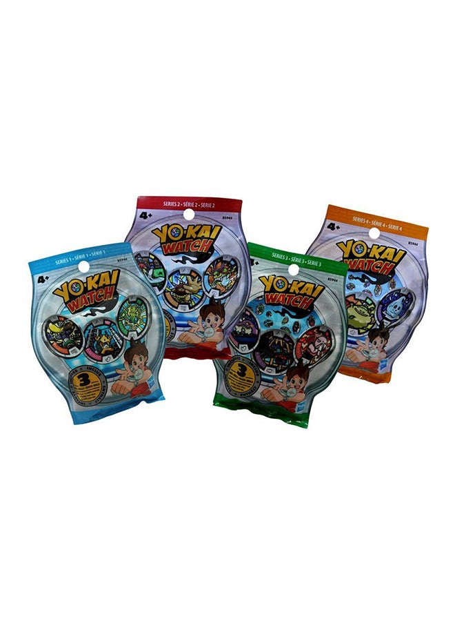 يو - كاي وتش ميداليات يو-كاي ووتش داخل حقيبة غير شفافة بها 3 ميداليات