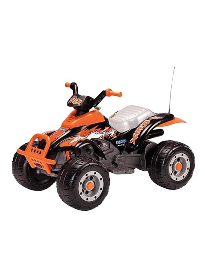 Peg Perego Corral T-Rex 330W 12V Electric Quad for Kids – Lights, Engine Sounds, MP3 Port & Horn, Dual Wheel Drive, Off-Road Tires, Rechargeable Battery, Ages 3+, Max Weight 40kg, Green