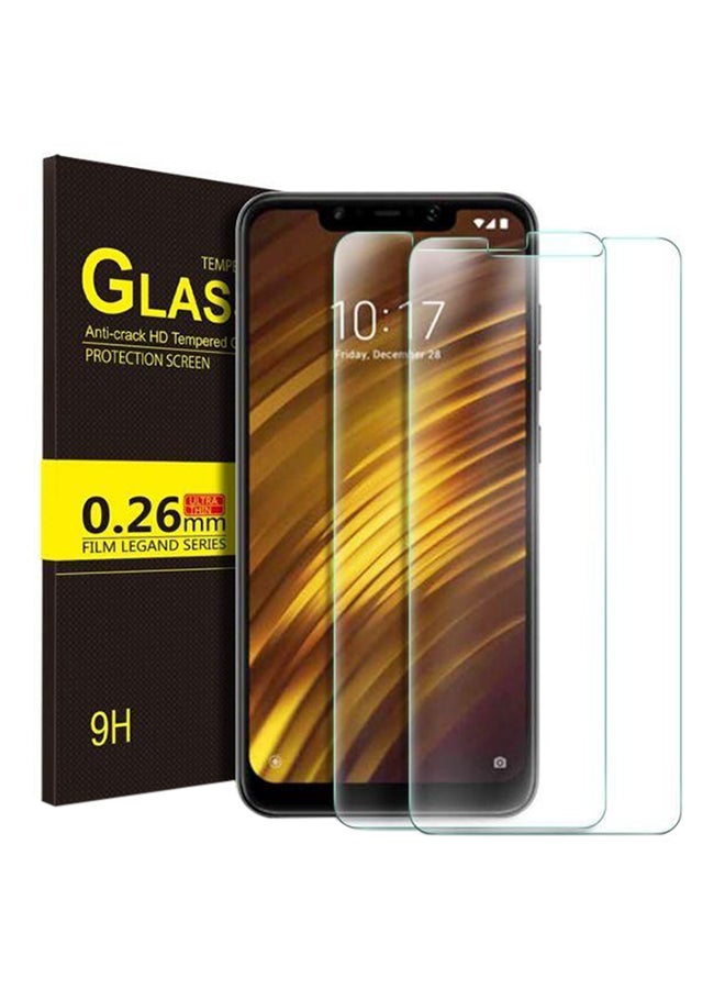 2-Pack 9H Hardness HD Tempered Glass Screen Protector For Xiaomi Poco F1 Clear 