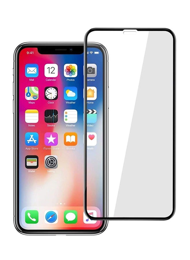 SCREEN 21D Curved Tempered Glass Screen Guard For Apple iPhone XS Black 